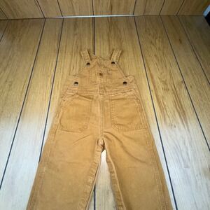 Carhartt Toddler Tan Canvas Bib Overalls‎ 24 Months Snap Leg 100 Cotton